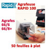 Agrafeuse à plat électrique - 2-50 feuilles RAPID100  Accueil