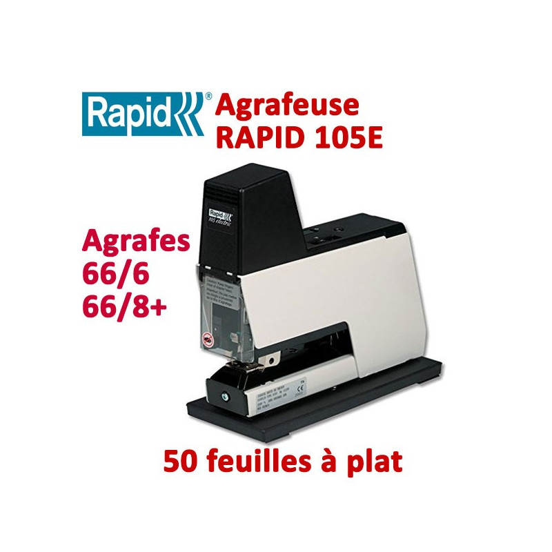 Agrafeuse à plat électrique - 2-50 feuilles RAPID105E Accueil Agrafeuse à plat électrique - 2-50 feuilles RAPID105E Accueil