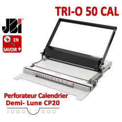 Perforelieur 3:1 + demi lune 15 pages - 3:1 uniquement pour calendrier TRI-O 50 CAL JBI Machine à relier par anneaux