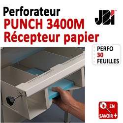Perforation Verticale Electrique - Perforation 30 feuilles A4 P3400M  JBI Machine à relier par anneaux