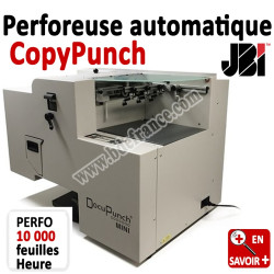 Perforation automatique A4 - 10,000 feuilles/heure CopyPunch JBI Machine à relier par anneaux