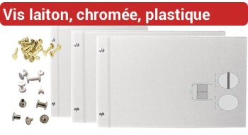 12 - Vis laiton, chromée, plastique