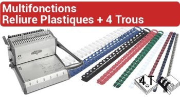 Perforelieur Multifonctions par Anneaux plastique & 4 trous classeurs
