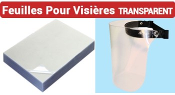 Feuilles Pour Visières TRANSPARENT Coronavirus