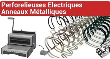 Perforelieur électrique pour anneaux métalliques 3:1 et 2:1