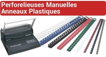 Perforelieur manuel par anneaux plastiques